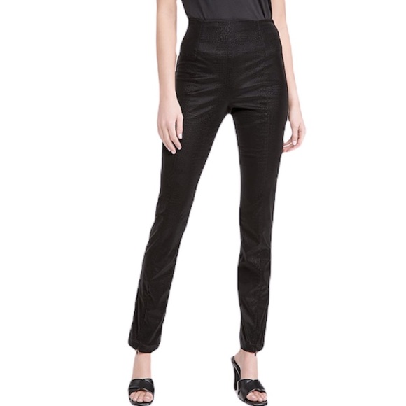 NEW Good American The Croc Exec Faux Leather Pants NWT - Picture 3 of 14